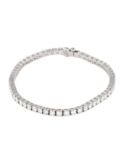 Pre-owned Bracelet 14k 5.19ctw Lab-grown Diamond Tennis , 7" In Multi