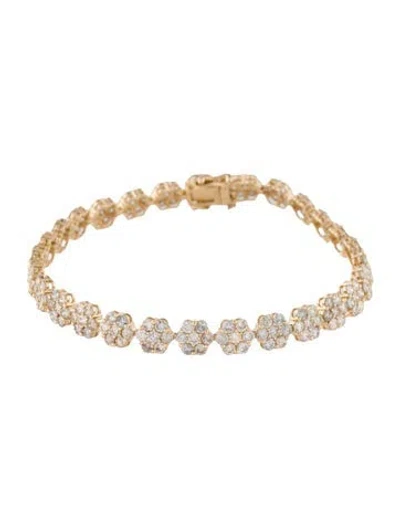Pre-owned Bracelet 14k 5.24ctw Diamond Link , 6.25" In Multi