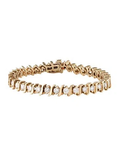 Pre-owned Bracelet 14k 5.25ctw Diamond Link , 6.75" In Multi