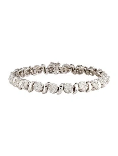 Pre-owned Bracelet 14k 5.25ctw Diamond Link , 7" In Multi