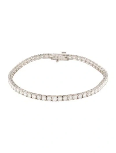 Pre-owned Bracelet 14k 5.26ctw Diamond Tennis , 7" In Multi