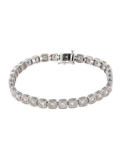 Pre-owned Bracelet 14k 5.28ctw Diamond Tennis , 7" In Multi