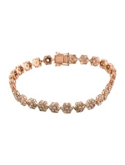 Pre-owned Bracelet 14k 5.34ctw Diamond Link , 6.5" In Multi