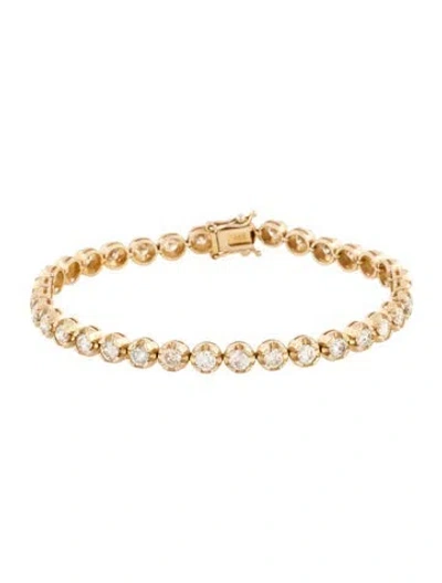 Pre-owned Bracelet 14k 5.44ctw Diamond Tennis Link, 7.25" In Multi