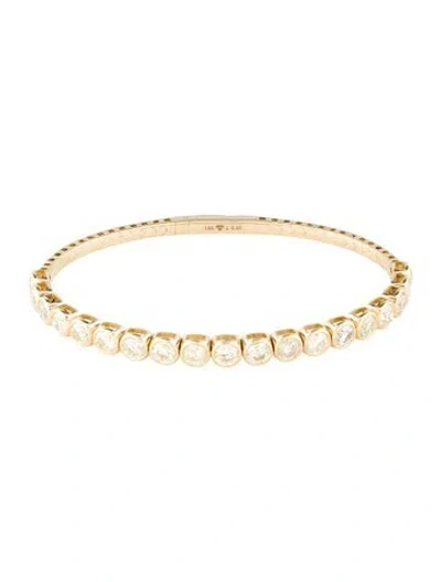 Pre-owned Bracelet 14k 5.46ctw Diamond Bangle , 6.75" In Multi