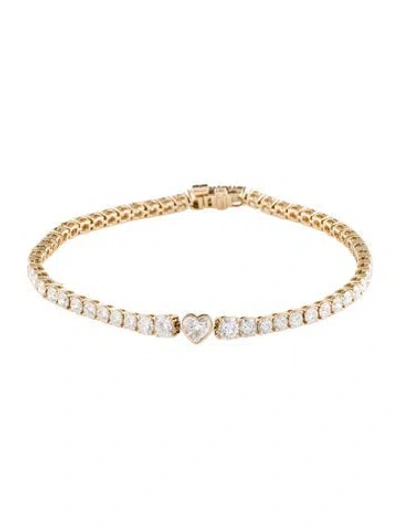Pre-owned Bracelet 14k 5.50ctw Lab-grown Diamond Tennis , 7" In Multi