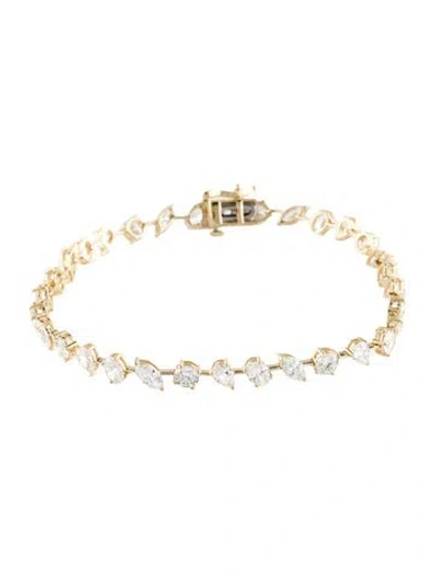Pre-owned Bracelet 14k 5.70ctw Lab-grown Diamond Tennis Necklace, 6.5" In Multi