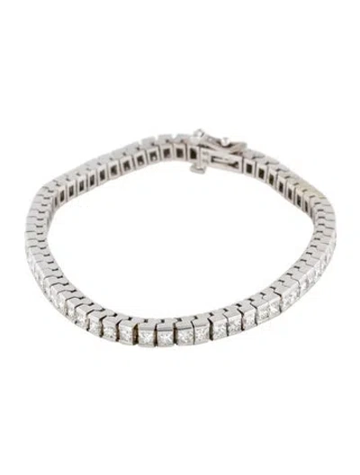 Pre-owned Bracelet 14k 5.76ctw Diamond Tennis , 6.75" In Multi