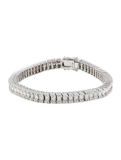 Pre-owned Bracelet 14k 5.78ctw Diamond Tennis , 6.5" In Multi