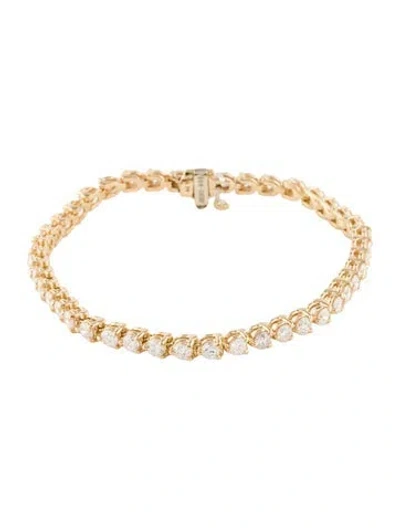 Pre-owned Bracelet 14k 5.79ctw Diamond Tennis Link , 6.75" In Multi