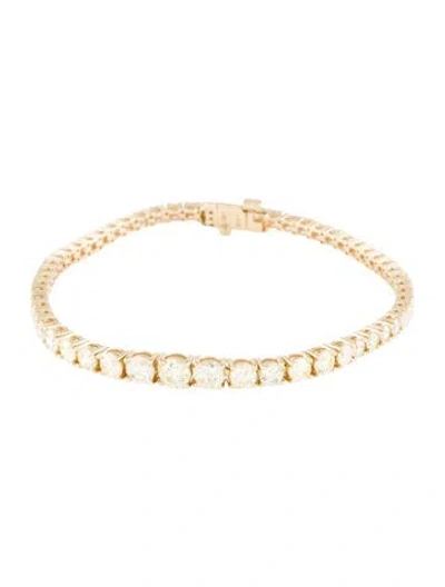 Pre-owned Bracelet 14k 5.93ctw Diamond Graduated Tennis , 7" In Multi