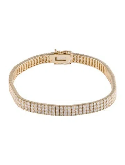 Pre-owned Bracelet 14k 5.93ctw Diamond Link , 7" In Multi