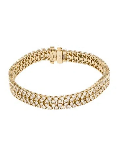 Pre-owned Bracelet 14k 6.00ctw Diamond Link , 6.5" In Multi