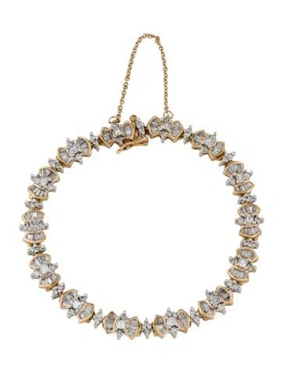 Pre-owned Bracelet 14k 6.04ctw Diamond Link , 7.5" In Multi