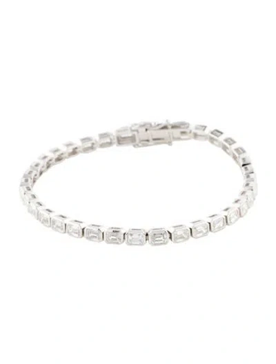 Pre-owned Bracelet 14k 6.06ctw Lab-grown Diamond Tennis , 6.75" In Multi