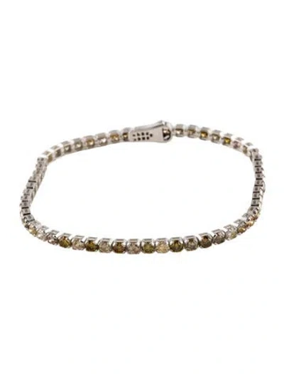 Pre-owned Bracelet 14k 6.16ctw Diamond Tennis , 7.25" In Multi