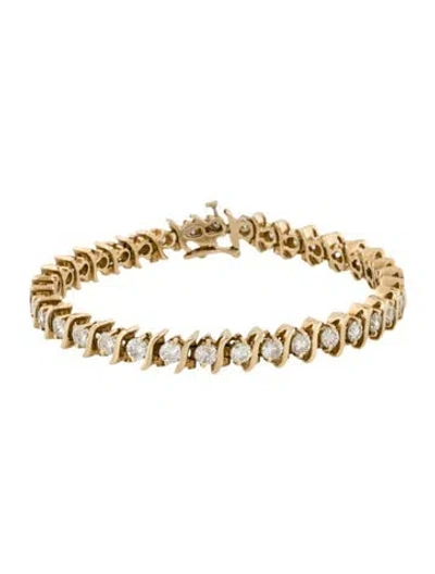 Pre-owned Bracelet 14k 6.30ctw Diamond S Link , 6.75" In Multi