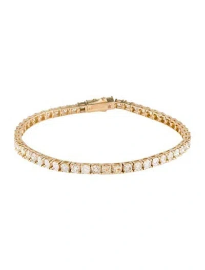 Pre-owned Bracelet 14k 6.36ctw Diamond Tennis , 7.25" In Multi