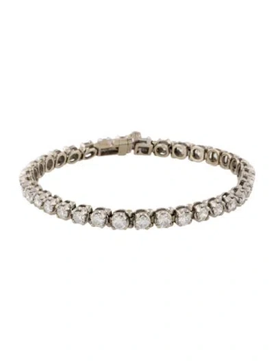 Pre-owned Bracelet 14k 6.3ctw Diamond Tennis , 7.5" In Multi