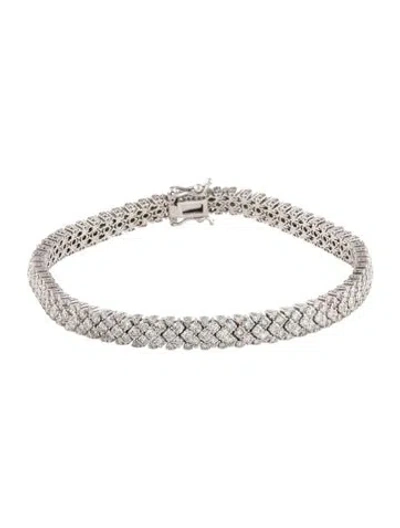 Pre-owned Bracelet 14k 6.40ctw Diamond Tennis , 7" In Multi