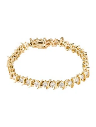 Pre-owned Bracelet 14k 6.50ctw Diamond Link , 7.5" In Multi