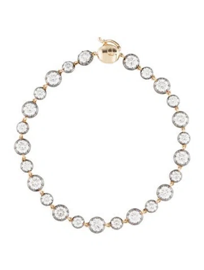 Pre-owned Bracelet 14k 6.53ctw Lab-grown Diamond Link , 7" In Multi