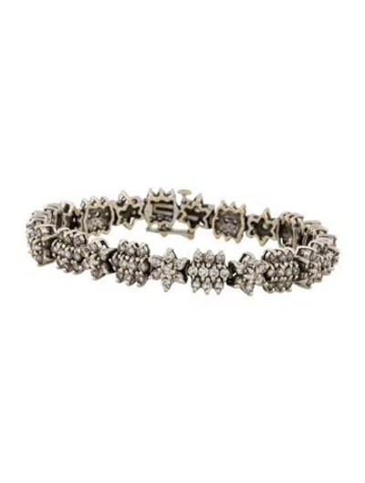 Pre-owned Bracelet 14k 6.54ctw Diamond Link , 7" In Multi