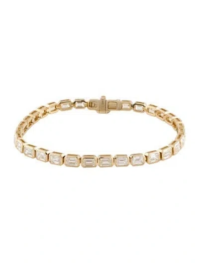 Pre-owned Bracelet 14k 6.56ctw Diamond Tennis , 6.25" In Multi