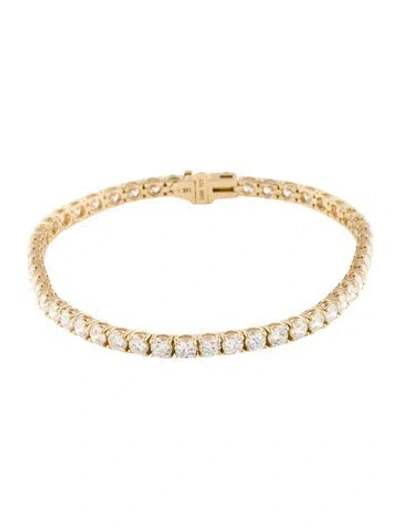 Pre-owned Bracelet 14k 7.00ctw Lab Grown Diamond Tennis Link , 7" In Multi
