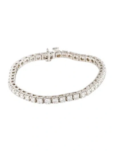 Pre-owned Bracelet 14k 7.00ctw Lab-grown Diamond Tennis , 6.75" In Multi