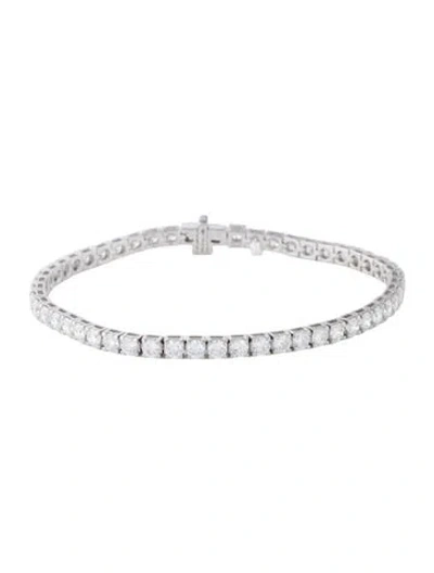 Pre-owned Bracelet 14k 7.28ctw Lab-grown Diamond Tennis , 7.25" In Multi