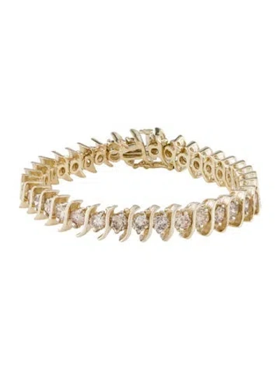 Pre-owned Bracelet 14k 7.35ctw Diamond Link , 6" In Multi