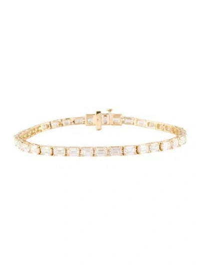 Pre-owned Bracelet 14k 7.50ctw Lab-grown Diamond Tennis , 6.5" In Multi