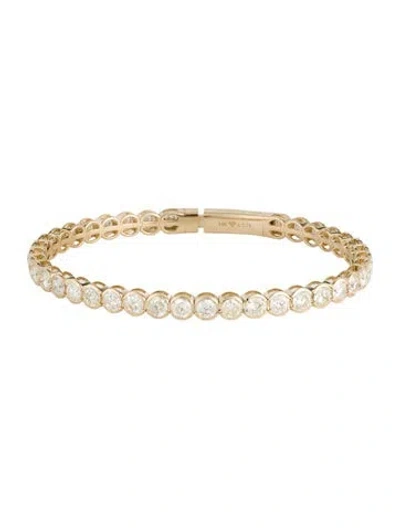 Pre-owned Bracelet 14k 7.74ctw Diamond Flex Bangle , 7" In Multi