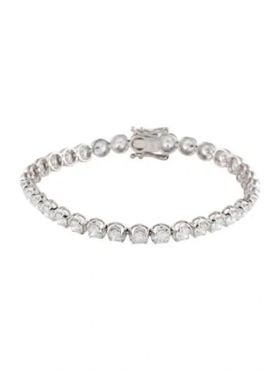 Pre-owned Bracelet 14k 7.82ctw Lab-grown Diamond Tennis , 6.75" In Multi