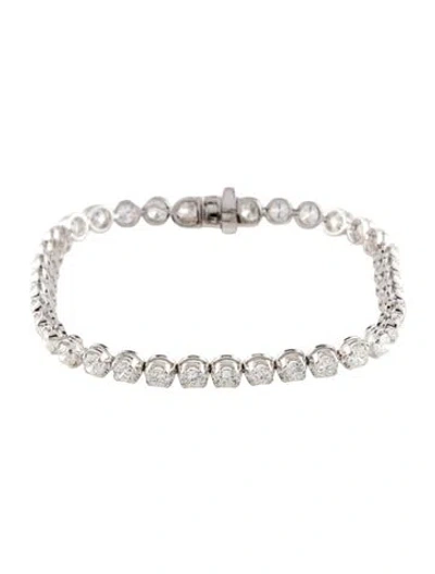 Pre-owned Bracelet 14k 8.00ctw Lab-grown Diamond Tennis , 6.75" In Multi