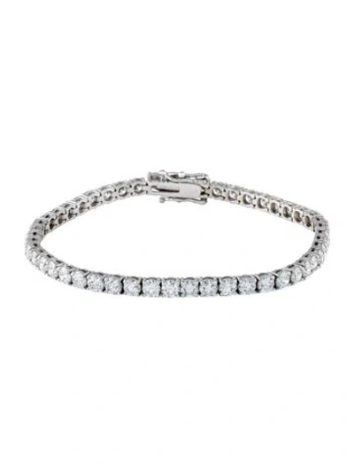 Pre-owned Bracelet 14k 8.04ctw Lab-grown Diamond Tennis , 7" In Multi