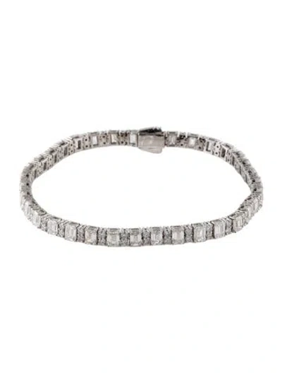 Pre-owned Bracelet 14k 8.05ctw Lab-grown Diamond Tennis , 7.25" In Multi