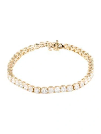 Pre-owned Bracelet 14k 8.10ctw Lab-grown Diamond Tennis , 7" In Multi
