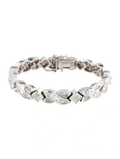 Pre-owned Bracelet 14k 8.20ctw Diamond Link , 6.5" In Multi