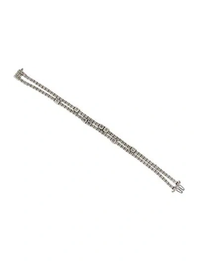 Pre-owned Bracelet 14k 8.62ctw Diamond Double Row Tennis , 6.75" In Multi