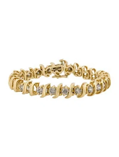 Pre-owned Bracelet 14k 8.65ctw Diamond Link , 6.75" In Multi