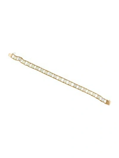 Pre-owned Bracelet 14k 8.78ctw Opal Tennis Link , 7.5" In Multi