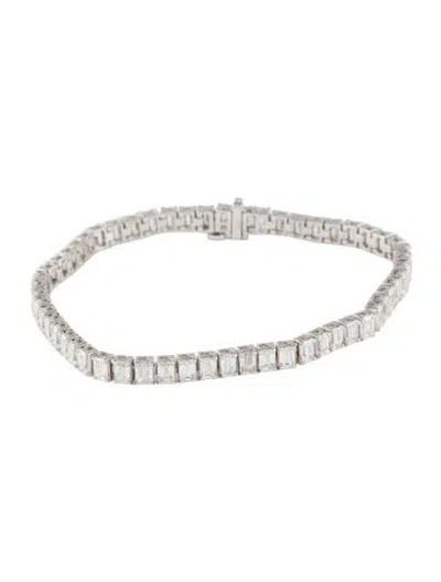 Pre-owned Bracelet 14k 8.90ctw Lab-grown Diamond Link , 6.75" In Multi