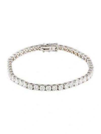 Pre-owned Bracelet 14k 9.08ctw Lab-grown Diamond Tennis , 7" In Multi