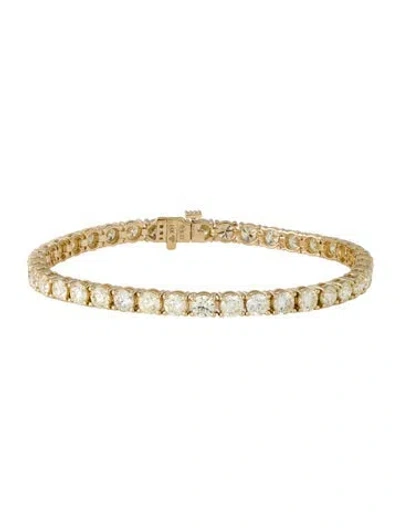 Pre-owned Bracelet 14k 9.22ctw Diamond Link , 7" In Multi