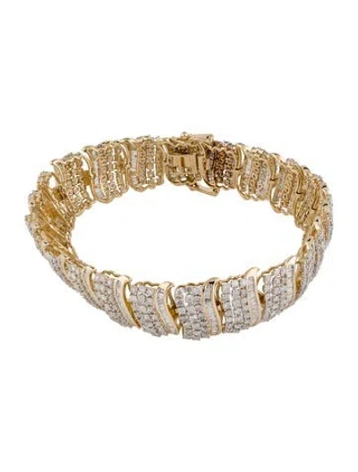 Pre-owned Bracelet 14k 9.32ctw Diamond Link , 8" In Multi