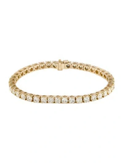 Pre-owned Bracelet 14k 9.43ctw Diamond Tennis , 6.5" In Multi