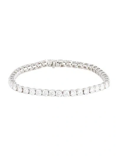 Pre-owned Bracelet 14k 9.45ctw Lab-grown Diamond Tennis , 6.75" In Multi