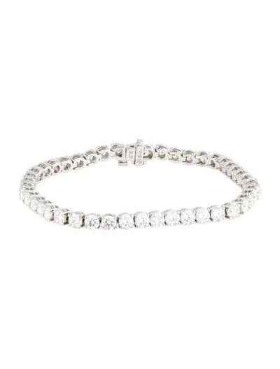 Pre-owned Bracelet 14k 9.45ctw Lab-grown Diamond Tennis , 6.75" In Multi